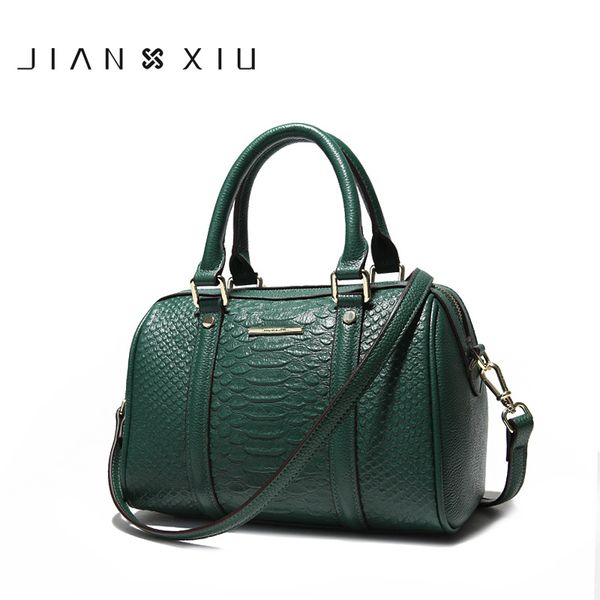 

jianxiu new style superior quality snake pattern women's purse genuine leather inclined shoulder bag multi bag slant span
