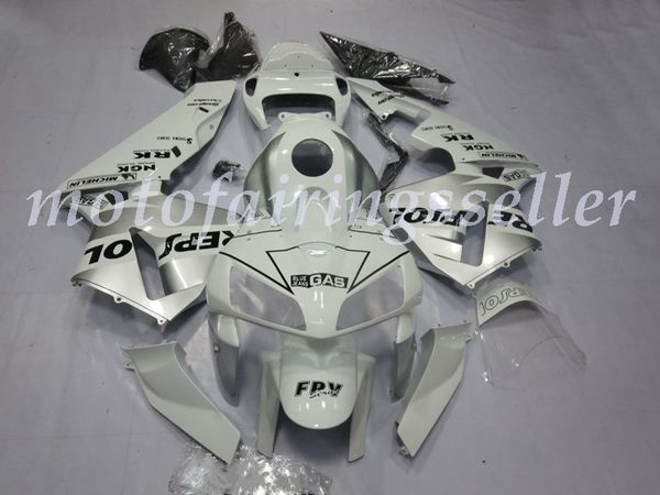 

oem quality new abs full fairings kits fit for honda cbr1000rr (2003-2004) cbr1000rr 03 04 bodywork set silver white