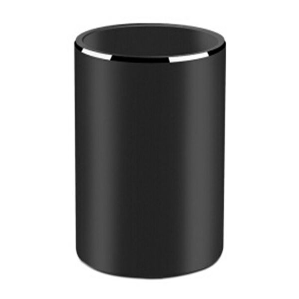 

aluminum alloy metal cylindrical style pen pencil holder container black