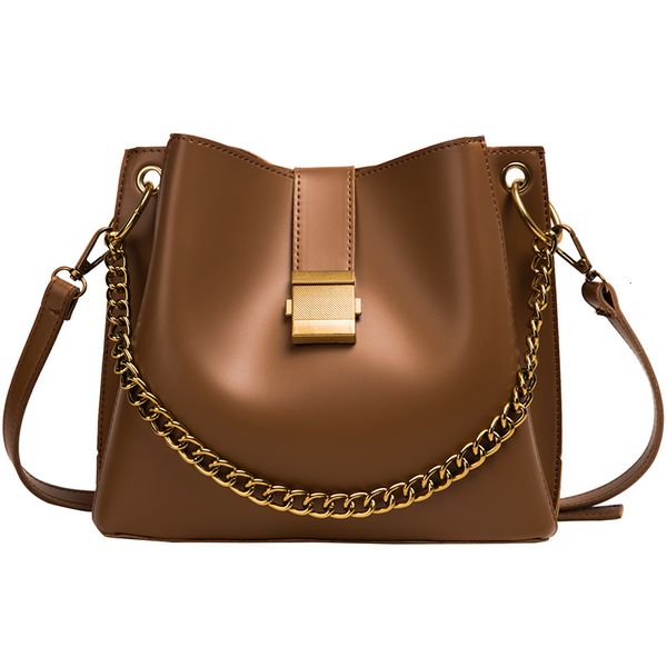 

luxury chain women's handbag casual simple women's shoulder messenger bag small bucket bag shopping travel sac main