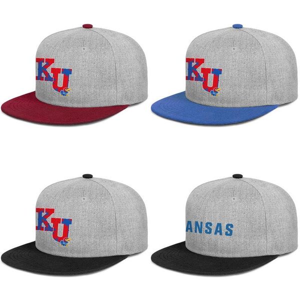 

kansas jayhawks basketball logo for men and women flat edge baseball adjustable cap cool design your own unique hats coconut tree core, Blue;gray