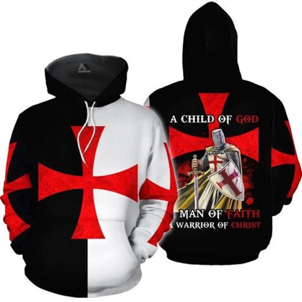 

teenager sweatshirts spring male clothing knights templars designer mens hoodies long sleeve fashion hooded, Black