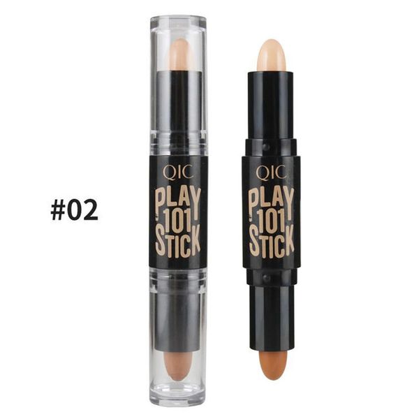 

double end concealer face foundation makeup natural cream concealer pen highlight contour pen stick 2 in 1