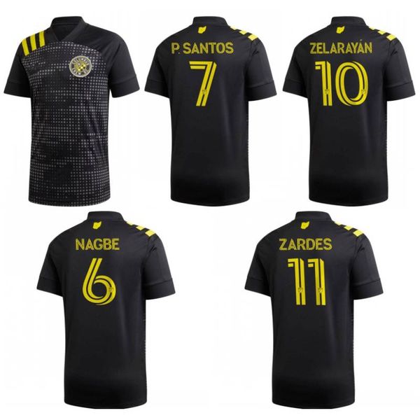 

2020 the columbus crew sc soccer jersey 20/21 mls #10 zelarayán #7 p. santos uniform mens #6 nagbe #11 zardes football shirts, Black;yellow