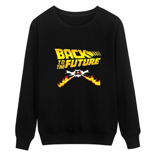 

men's hoodies & sweatshirts back to the future harajuku sweatshirt street wear style with winter warm men and brand 4xl, Black