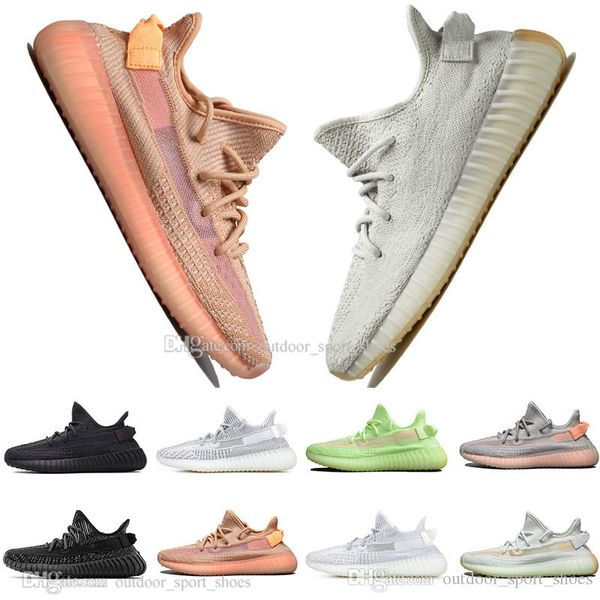 

kanye west clay v2 static reflective gid glow in the dark mens running shoes hyperspace true form zebra women sports designer sneakers