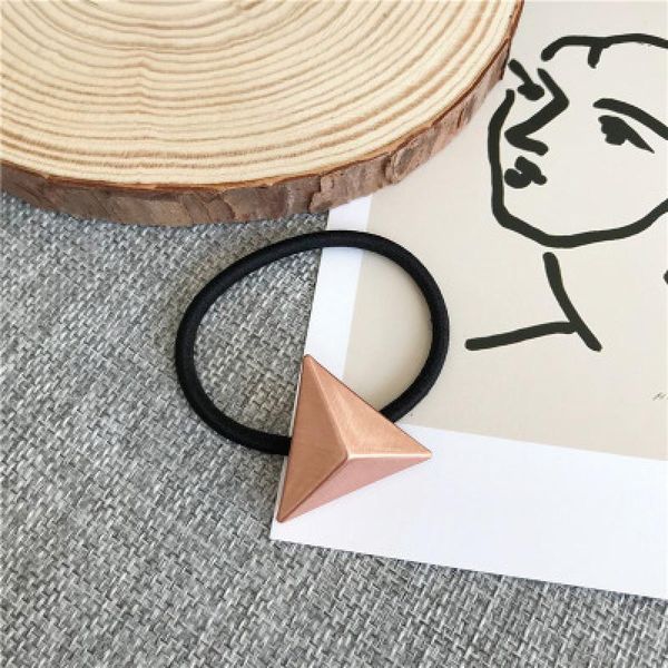 

simple girls black flower scrunchy elegant women floral hair ring accessories elastic hair band, Slivery;white