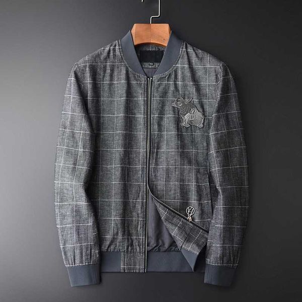 

мужские роскошные льняные и хлопчатобумажные смешивания бейсбольный воротник мужские пальто плюс размер 4xl slim fit клетчатые мужские куртк, Black;brown