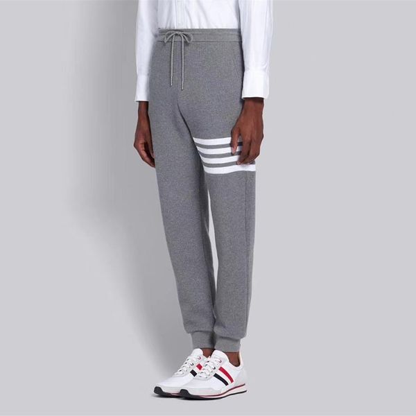 

лучшего качество чистого хлопка компактный вафельный engineered 4-bar нашивка sweatpants регулируемой кулиска рбг grosgrain tab петля брюки, Black