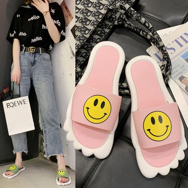 

slippers female xia chaohuo 2020 new wild flat fashion ins tide cute sandals and slippers wear hong kong, Black