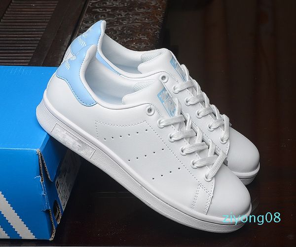 

горячая originals stan smith shoes дешевые женщины мужчины повседневная кожа кроссовки superstars скейтборд штамповка белые девушки стэн сми, Black