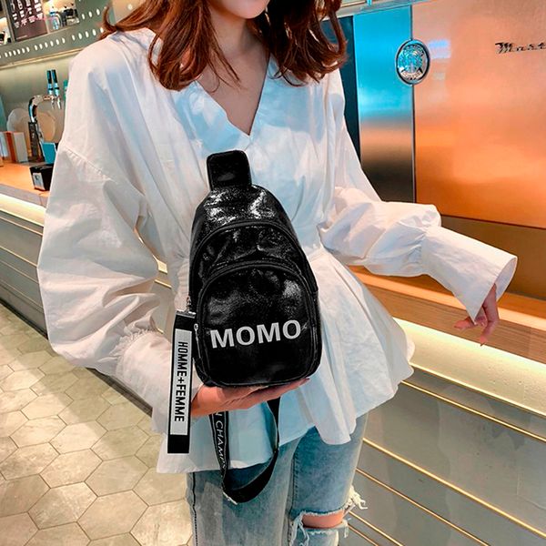 

holographic waist bag for women laser sequin girl waist bag running zip belt money chest pouch holiday bag