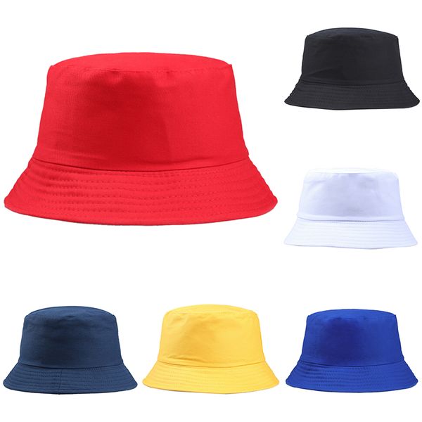 

women men adults cotton bucket hat summer fishing fisher beach sun cap solid