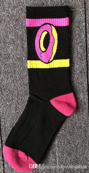

mens designer sock skateboard hip hop street breathable towel socks fashion sports cotton socks sweet circle print, Black