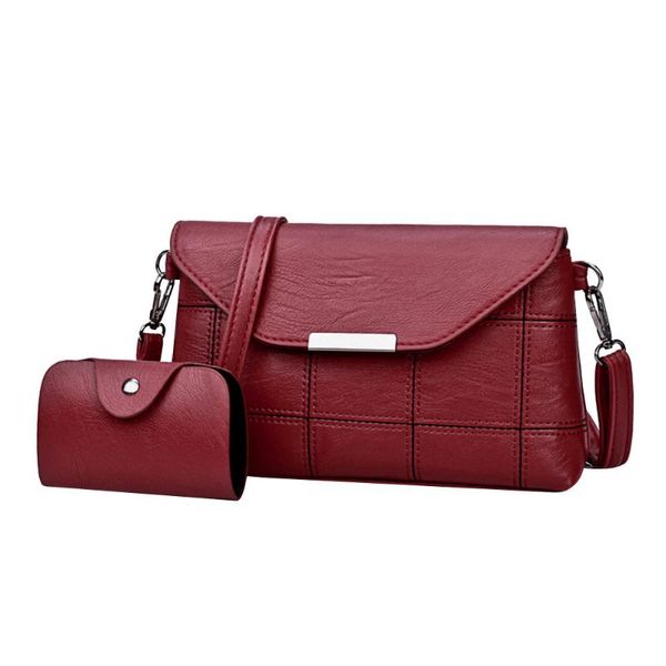 

new bag women handbag leather plaid messenger bag shoulder small fashion coin purse pack messenger bags casual mini square