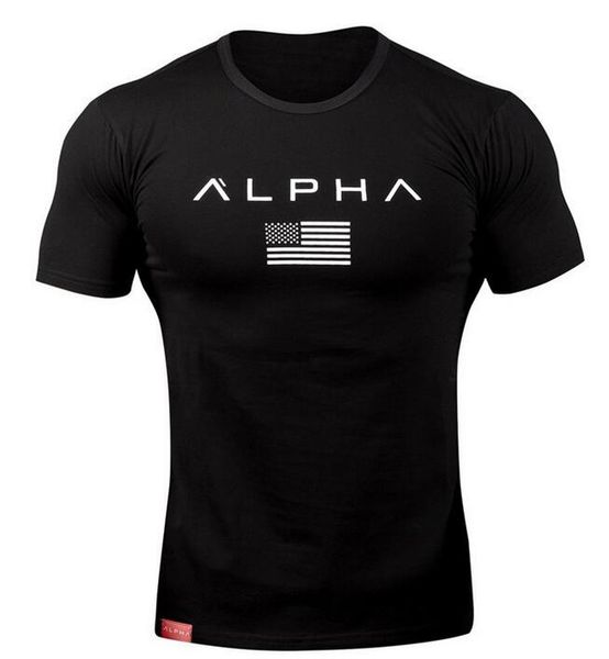 

100% хлопок тренажерный зал мужчины Майка жилет футболка спорт обучение Альфа Боди