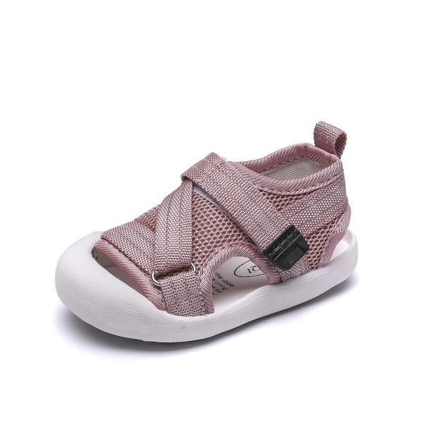 

2020 children's shoes summer new baby soft bottom toddler shoes children's infant candy webbing toe cap children sandals, Black;red