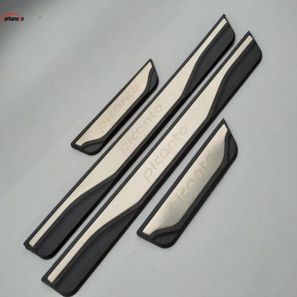 

car styling for kia picanto accessories stainless steel door sill pedal scuff plate protector guard 2012 2013 2015 2016 2018