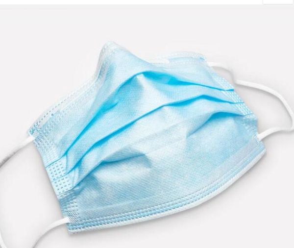 

disposable face masks thick 3-layer masks with earloops for salon, home use comfortable in stock mask;dh l shipment;ce fda certification