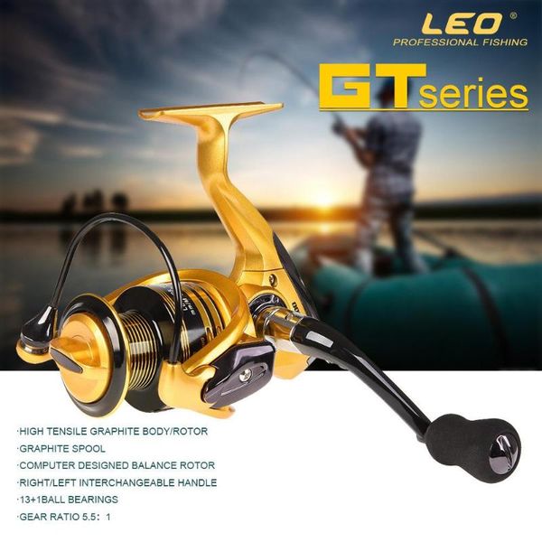 

mounchain gt fishing reel all metal spool spinning reel drag stainless steel handle line spool saltwater fishing accessories