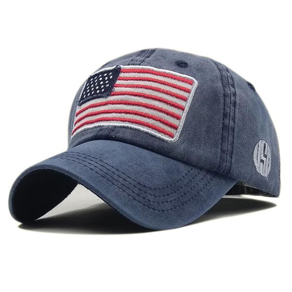 

retro letter print american flag baseball cap embroidered adjustable snapback cap outdoor sport sunhat, Black;white