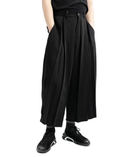 

27-44 2020 новых людей одежды мода свободные брюки женские брюки fold расслоением досуг брюки дамского плюс костюмы размера, Black