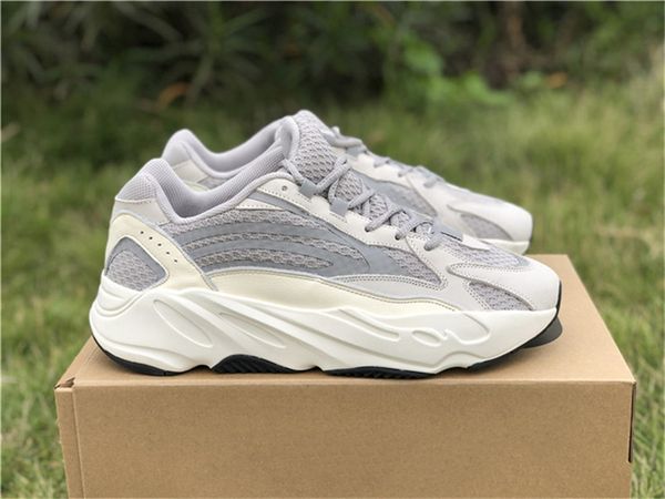 

2019 authentic 700 v2 static kanye west outdoor shoes for men women runner wave mauve triple white ef2829 outdoor sports sneakers with box, White;red