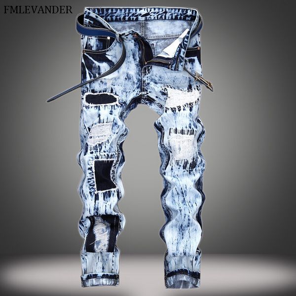 

new fashion plus size 42 jean homme straight pants jeans men, Blue