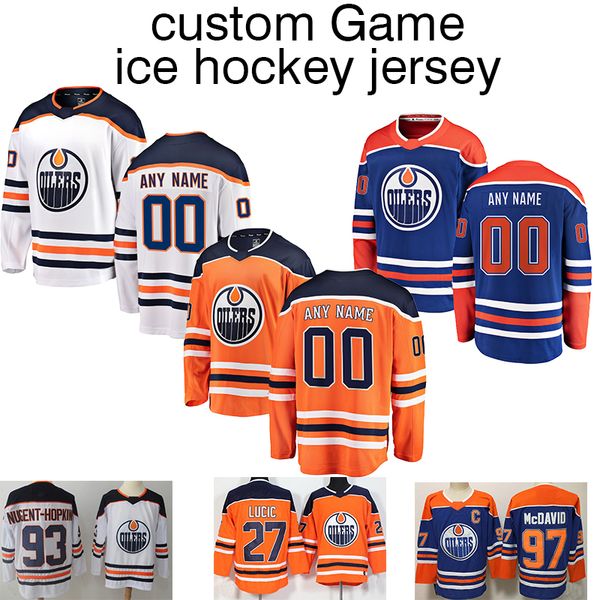 

Customized Jersey Edmonton OilersPlayers Jersey 97 Connor McDavid 93 Ryan Nugent-Hopkins 27 Milan Lucic shirt Long sleeves
