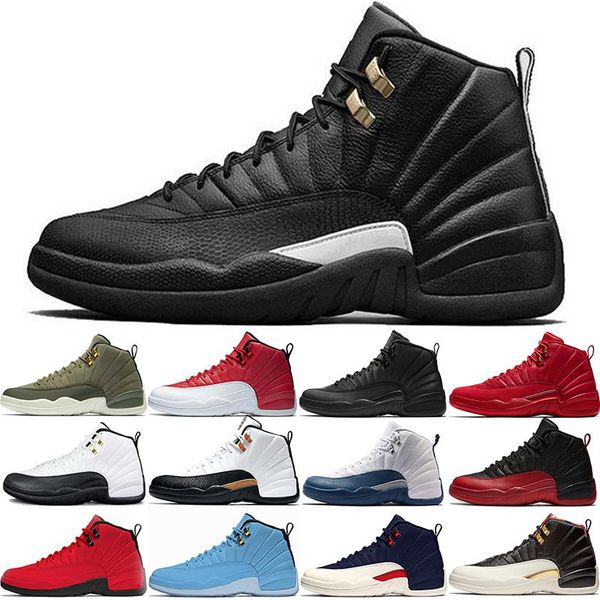 

12s basketball shoes 12 men's gym red winter black taxi main flu game competitive sports shoes size 41-47