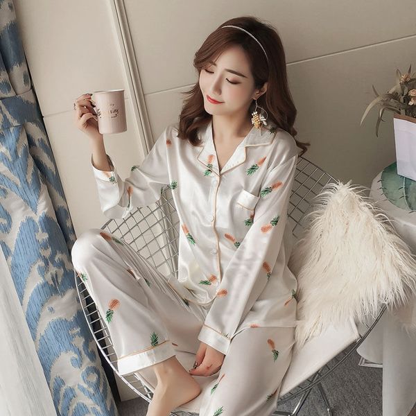 

fashion woman pajamas sets lovely wear leisure clothes 2018 summer long sleeved women pajamas for women pyjamas sets nightwear, Blue;gray