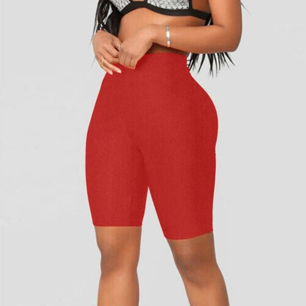 

high waist breathable shorts women's sports wear workout athletic gym fitness yoga short pants leggings shorts #4, White;red