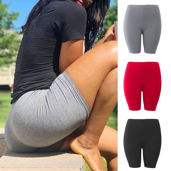 

loozykit women high waist yoga shorts leggings solid gym fitness tights push up sports wear slim workout trousers 2019 new, White;red