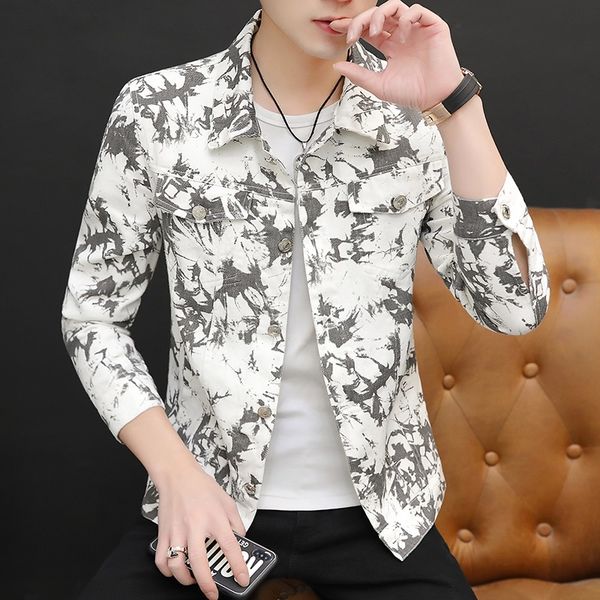 

halozeroo new men's camouflage short jacket single breasted casual coat cotton blends white red yellow green size m-3xl a9, Black;brown