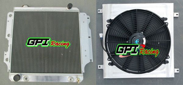 

3 row aluminum radiator & shroud & fan for wrangler yj/tj/lj rhd 1987-2006