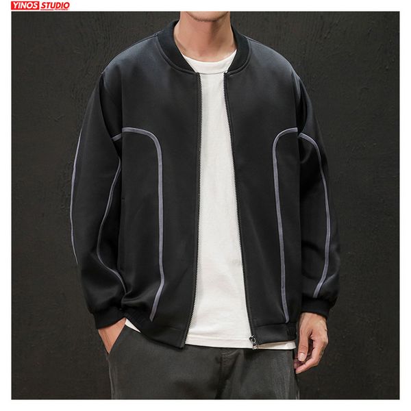 

dropshipping men japanese streetwear bomber patchwork 2019 loose outdoor sport coats autumn windbreaker jacket, Black;brown