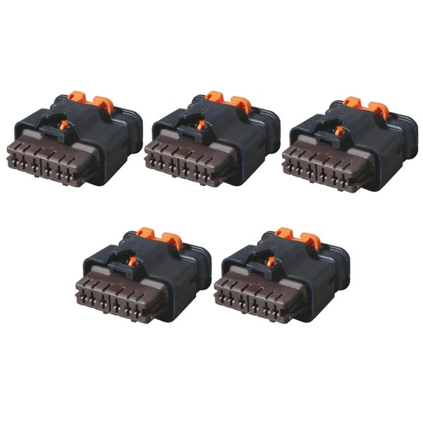 5 conjuntos de 6 Pino tomada da bobina de ignição DJ7065A-2,8-21 bainha com o terminal 6 linha plugue conector impermeável