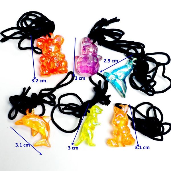 

48x animal figure necklace kids party favors pinata gadget cadeau souvenirs back to school regalo easter giveaways present gifts