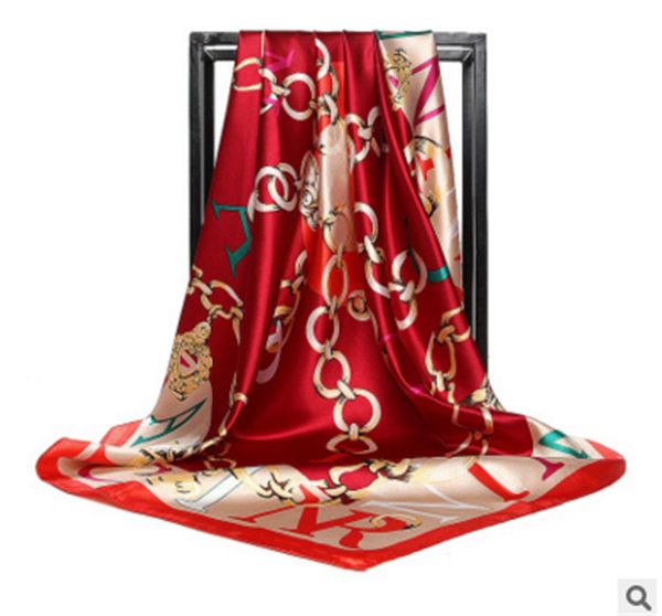 

2019 классическая мода мода шелковый шарф 90 см * 90 см квадратный шарф euramerican письмо ш