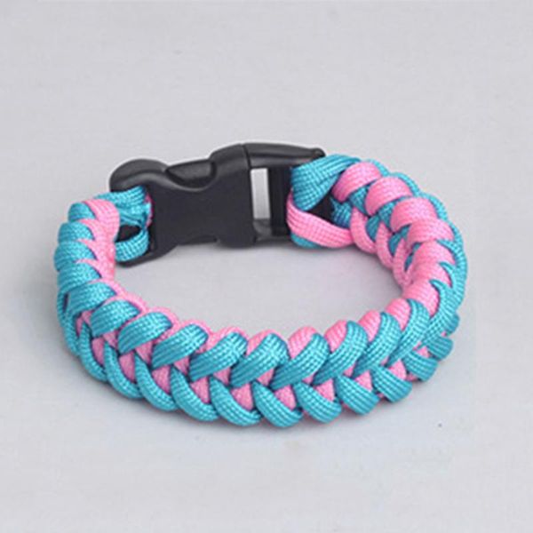 

men outdoor parachute bracelet hand knitting bracelet fish bone pattern drop shipping with high quality, Golden;silver