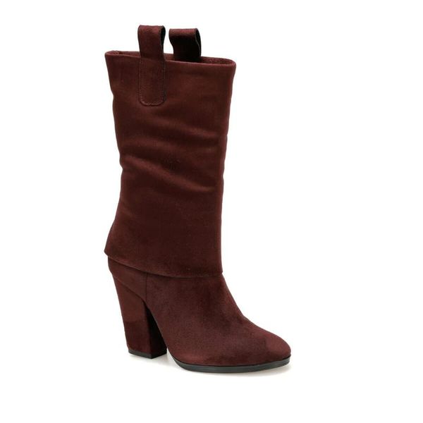 

flo ribas31z suede maroon women 's boots butigo, Black