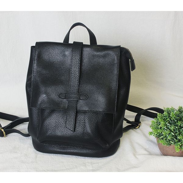

women leather backpacks female multi-pocket anti-theft travel backpack korean genuine leather school bags for girl