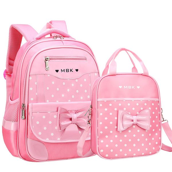 

children bags girls kids dot printing backpacks set schoolbag waterproof primary school backpack mochila escolar mx200327