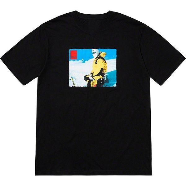 

18FW коробка логотип фото тройник лыжи снег письмо печатный повседневная простой ф