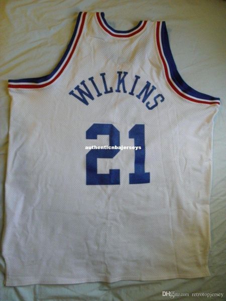 

mitchell ness mn джерси высокого качества # 21 доминик уилкинс сша 54 сша xxl 2x мужская майка размер xs-6xl сшитые баскетбольные майки nca, Black;blue