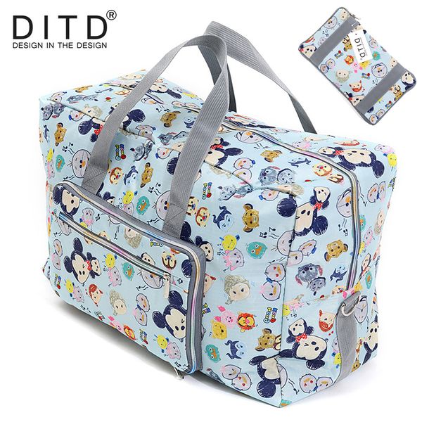 Travel Luggage Duffle Bag Lightweight Portable Handbag Brown Leather Pattern Print Large Capacity Waterproof Foldable Storage Tote