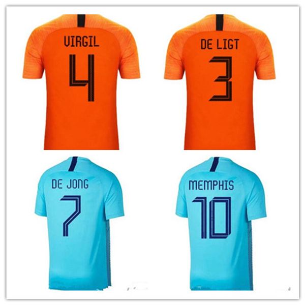 

Men 19 20 Netherlands Soccer Jersey DE JONG 2019 2020 Voetbal shirts VIRGIL Holland MEMPHIS DE LIGT Nederland Voetbal women shirt