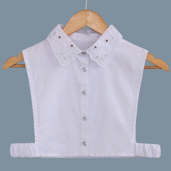 

spring autumn and winter new fake collar fashion lady eugen yarn decoration false detachable shirt women, Black;gray