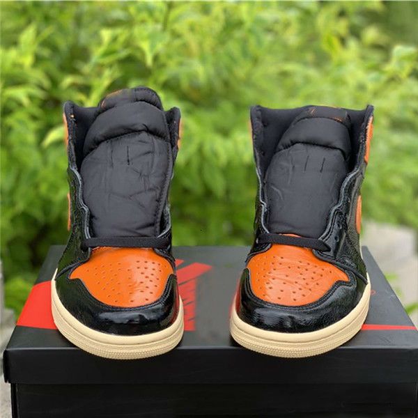 

2019 1 3 0 wholesale high og shattered backboard . black orange men basketball sports sneakers outdoor shoes