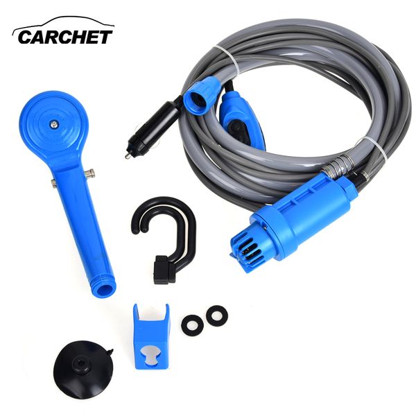 

CARCHET 12V Electric Car Washer Plug Outdoor Camper Caravan Van Portable Camping Travel Shower Universal